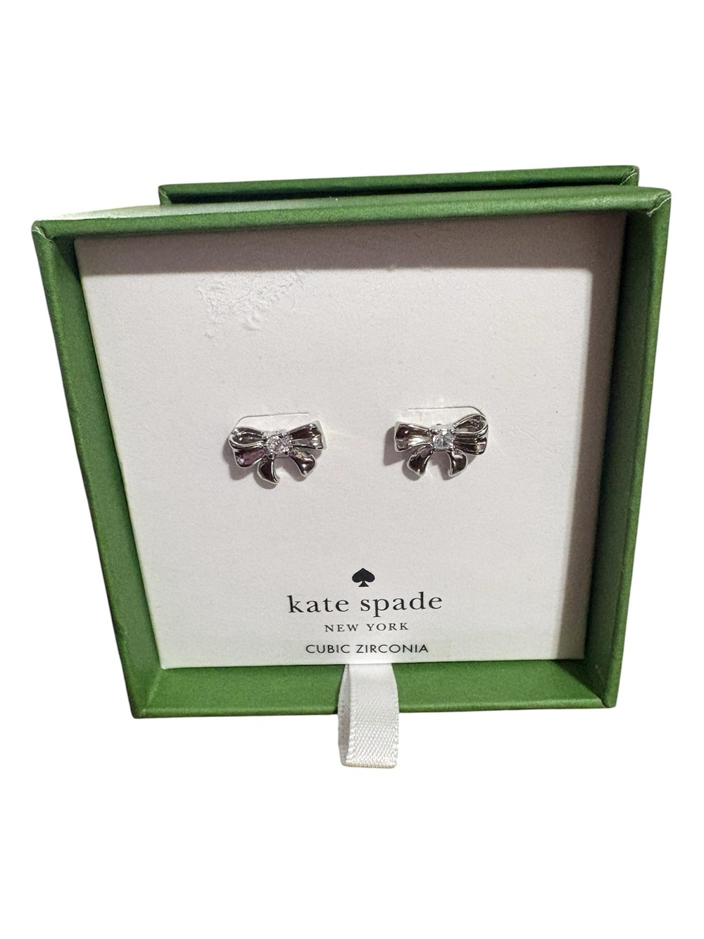 kate spade Silver Bow Stud Earrings♠️